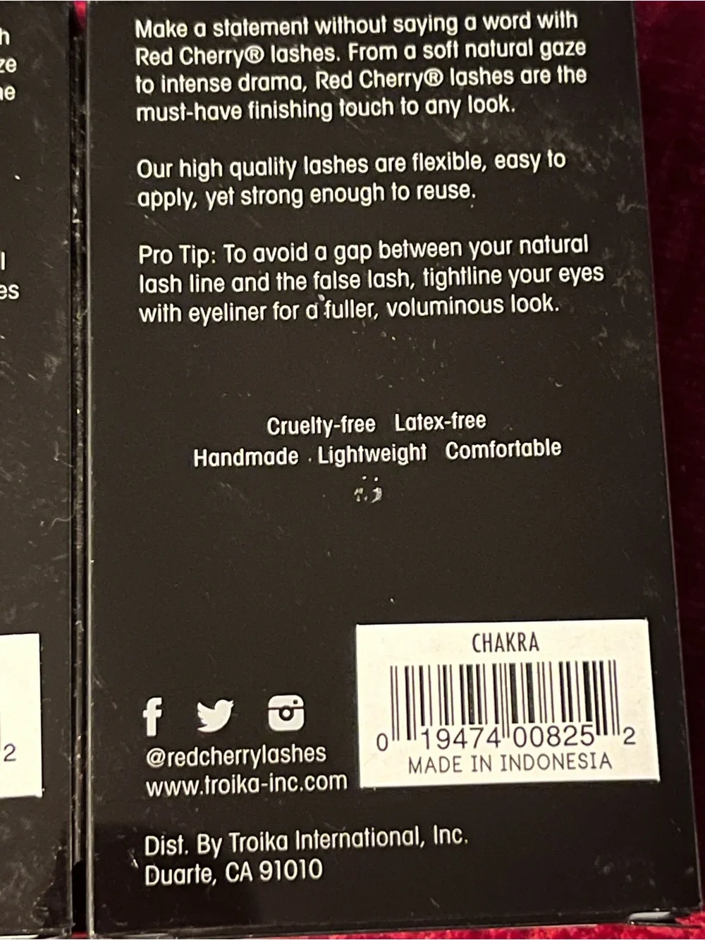 New Red Cherry False Eyelashes Duo — Black Dramatic Lashes